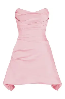 House of CB Jasmine Draped Strapless Corset Mini Dress Rose Pink Size S / AU 8 for rent on The Volte - image 9