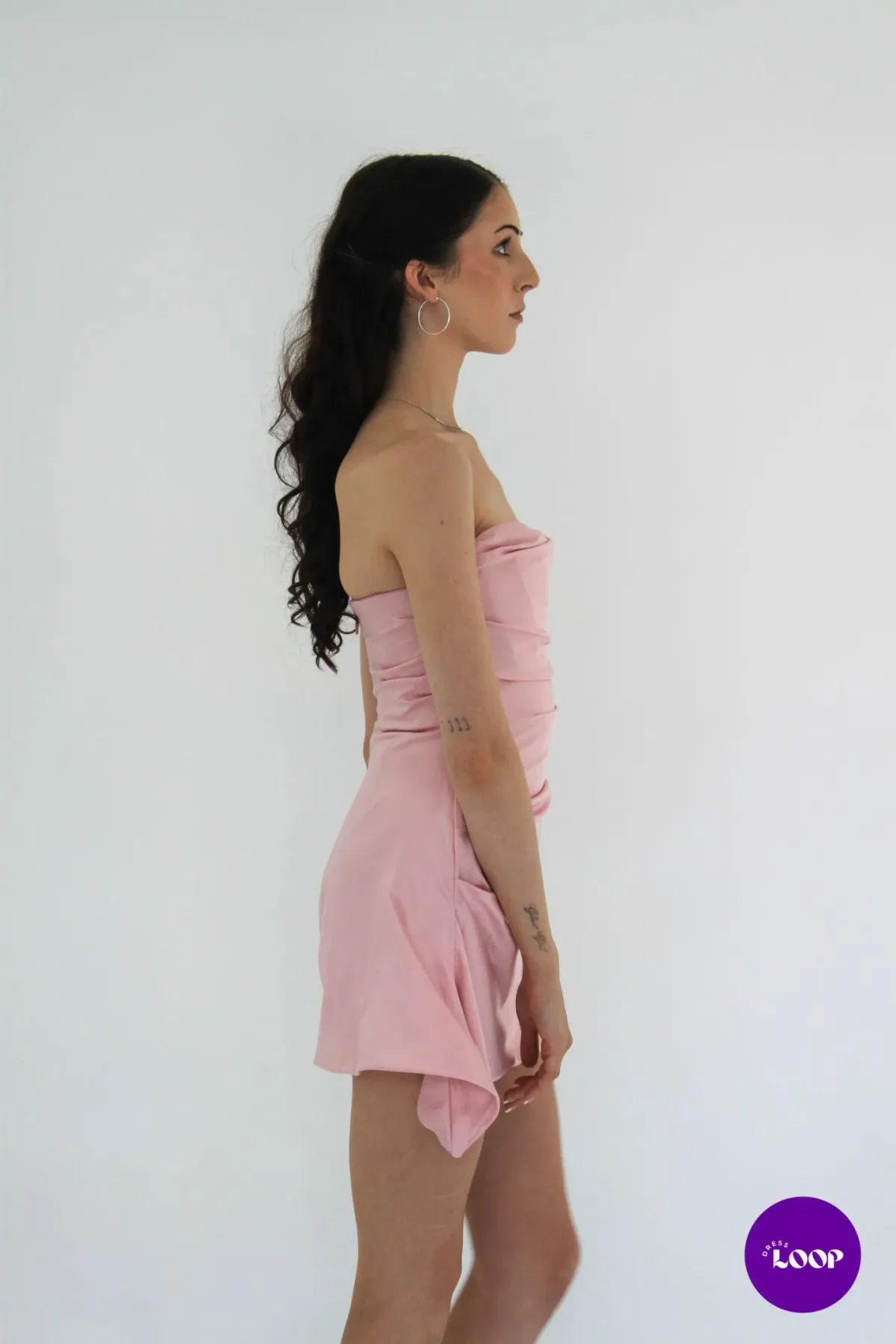 House of CB Jasmine Draped Strapless Corset Mini Dress Rose Pink Size S / AU 8 - Image 3