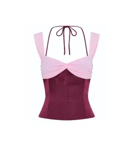 I am Delilah Scarlett Corset and Maxi Skirt Set in Berry Size AU 6 for rent on The Volte - image 4