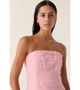 Aje Soundscape Mini Dress in Chalk Pink Size AU 8 for rent on The Volte - image 2