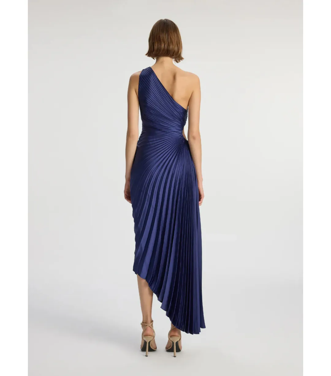 A.L.C. Delfina Satin Pleated Dress Riviera Size AU 6 for rent on The Volte - main image