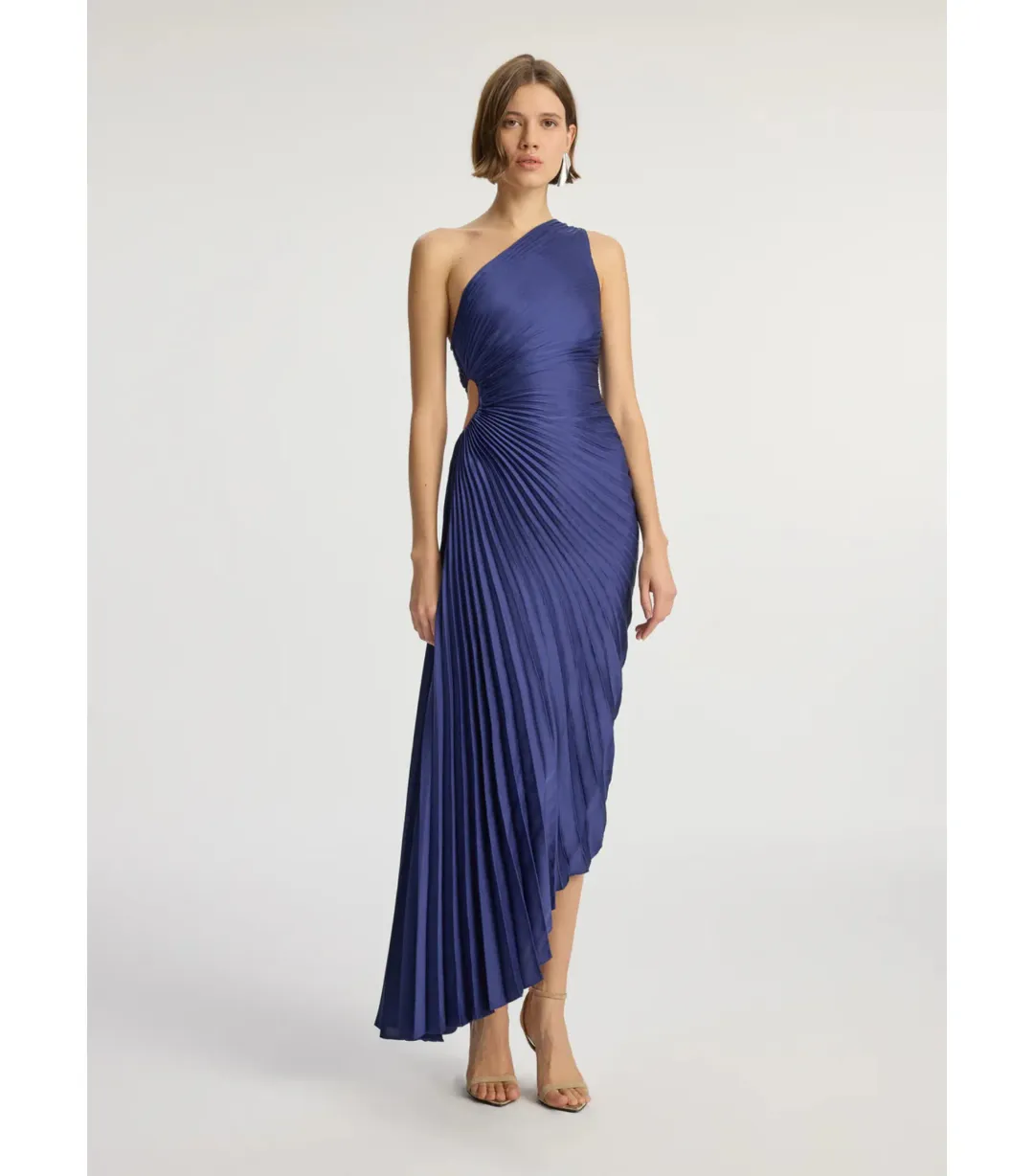 A.L.C. Delfina Satin Pleated Dress Riviera Size AU 6 for rent on The Volte - main image