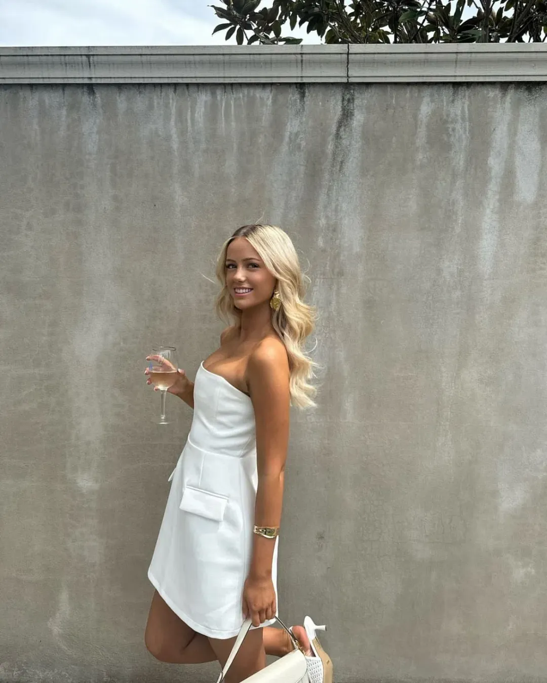 Odd Muse The Ultimate Muse Strapless Dress in White Size AU 8 for rent on The Volte - main image