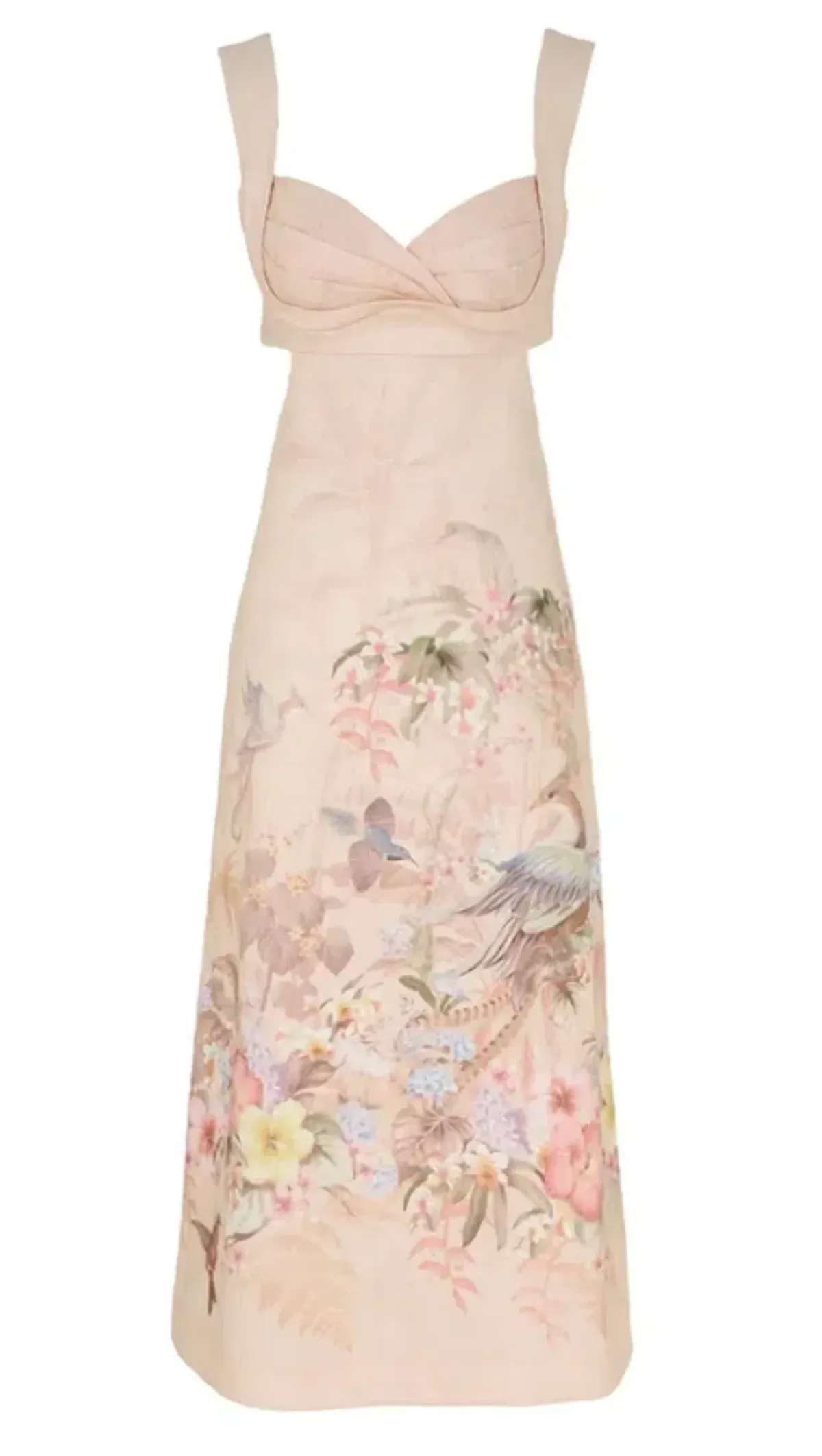 Zimmermann Illuminate Midi Dress in Ivory Tropical Size 1 / AU 10 - Image 1
