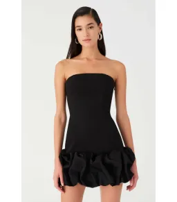 MISHA Saphira Crepe Mini Dress Black Size 4/XXS for rent on The Volte - image 2