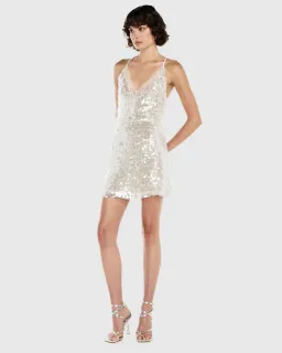 Manning Cartell Clear Statement Mini Dress Stone Size 8 for rent on The Volte - image 2