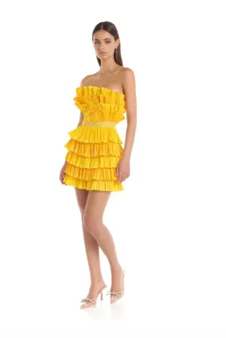 Eliya the Label Josephine Mini Dress in Yellow Size M / AU 10 for rent on The Volte - image 2