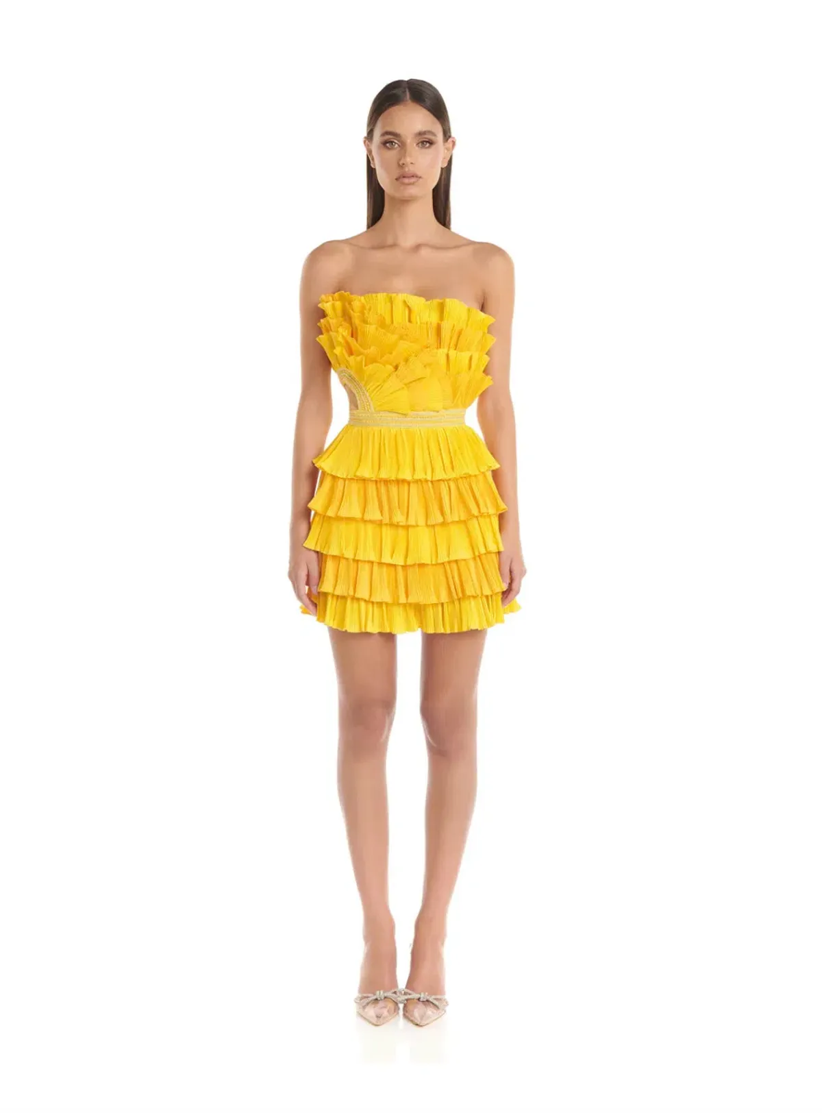 Eliya the Label Josephine Mini Dress in Yellow Size M / AU 10 - Image 5