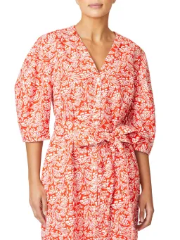 Anthea Crawford Kelly Knee Length Shirtdress Orange/White Size 18 for rent on The Volte - image 4
