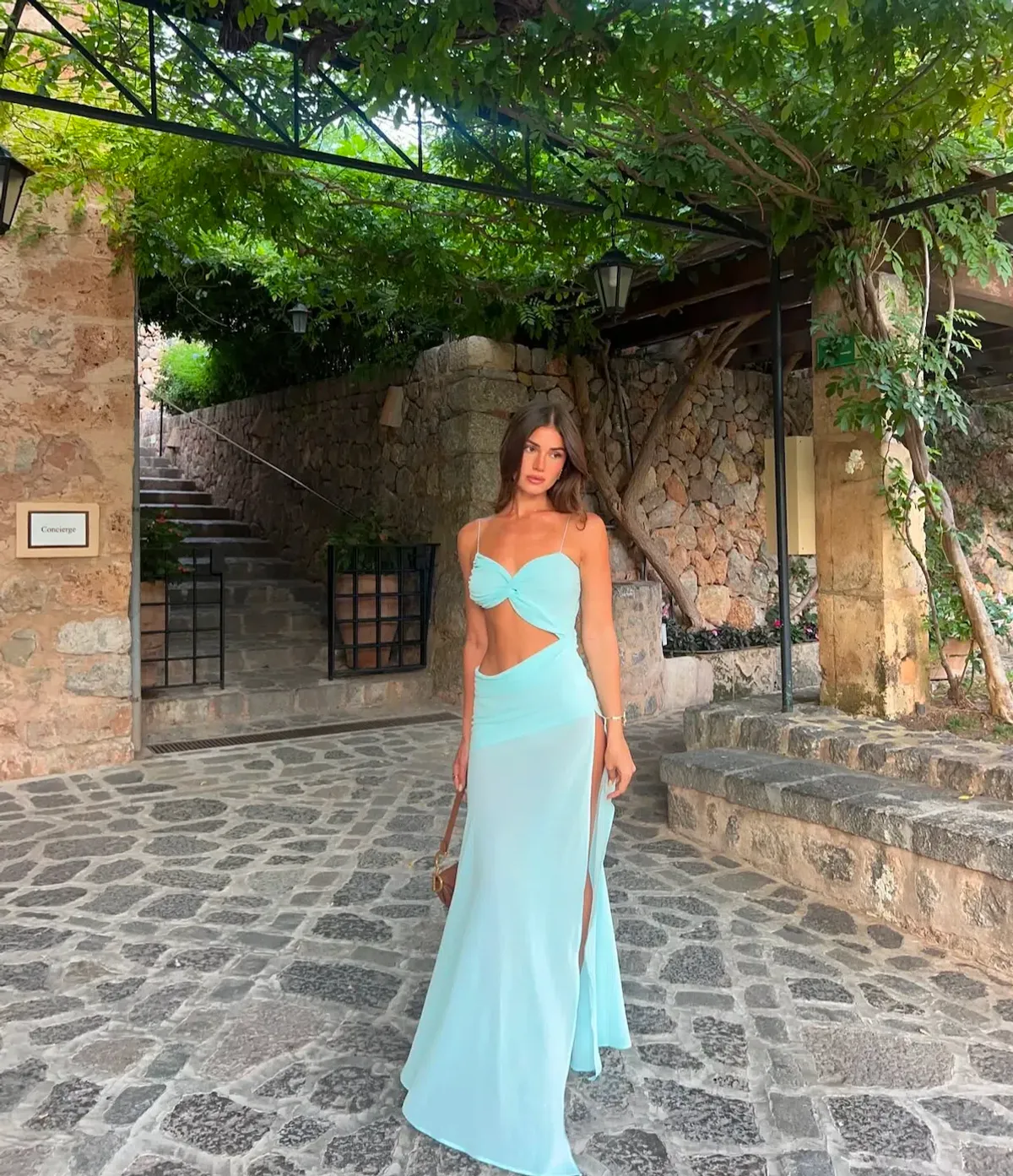 Natalie Rolt Dahlia Dress Baby Blue Size 0 / AU 6 for rent on The Volte - main image