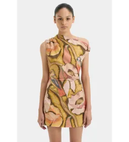 Sir the Label Talulah Knot Mini Dress Sanderling Floral Size 0P/AU 4 for rent on The Volte - image 2