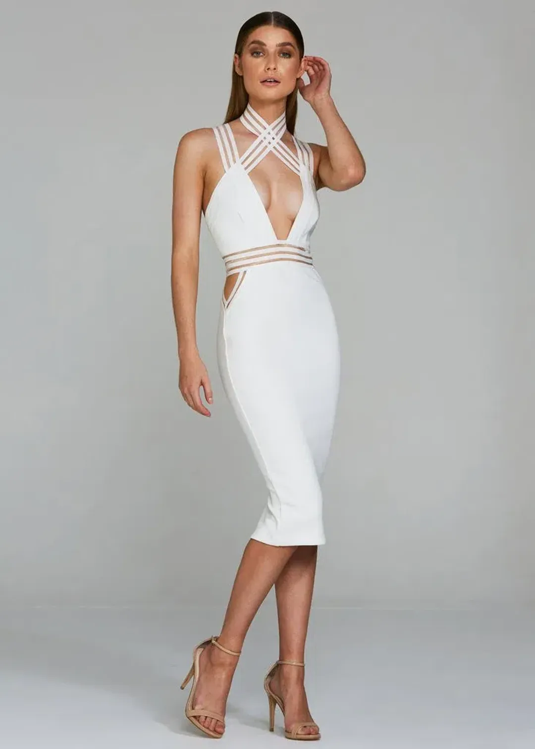 Eliya The Label Leanna Dress White Size 8 for rent on The Volte - main image