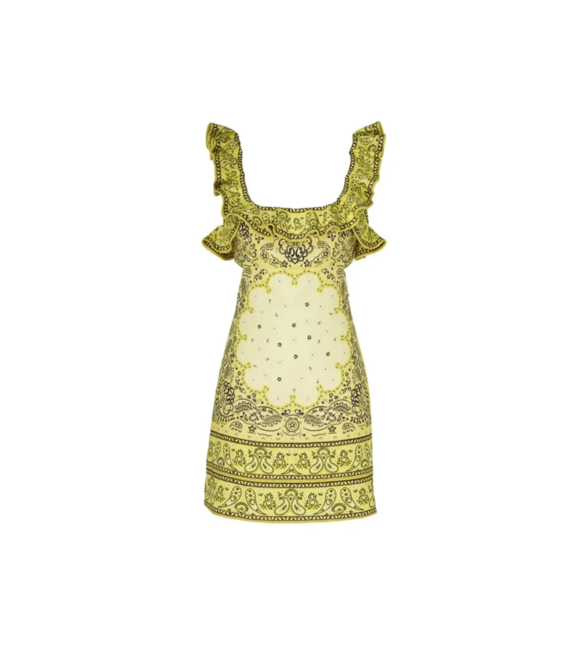 Zimmermann Matchmaker Frill Mini Dress Yellow Bandana Size 3 / AU 14 - Image 5