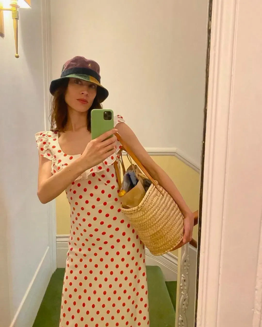 Realisation Par Claudia Dress in Super Dot White Red Size M (AU 10-12) for rent on The Volte - main image