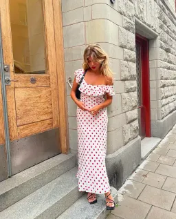 Realisation Par Claudia Dress in Super Dot White Red Size M (AU 10-12) for rent on The Volte - image 1