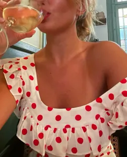 Realisation Par Claudia Dress in Super Dot White Red Size M (AU 10-12) for rent on The Volte - image 7