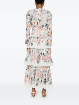 Zimmermann Acacia Tiered Maxi Dress Cream Multi Floral Size 0 / AU 8 for rent on The Volte - image 2