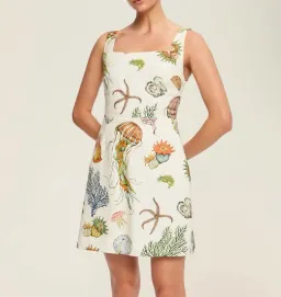Alemais Sea Mini Dress Print Size 8 for rent on The Volte - image 3