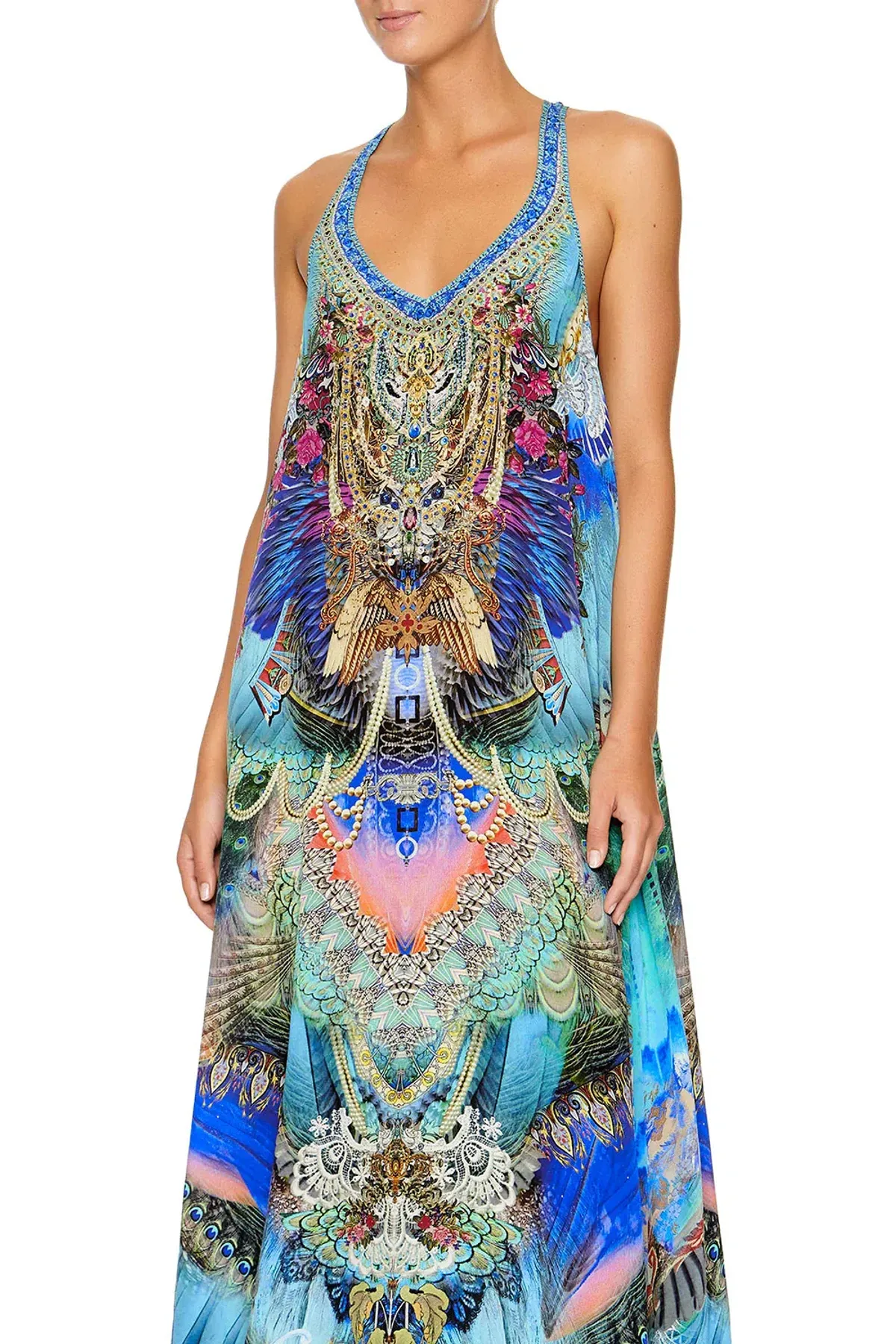 Camilla V Neck Racer Back Maxi Dress Freedom Flight Size S / AU 10 - Image 5