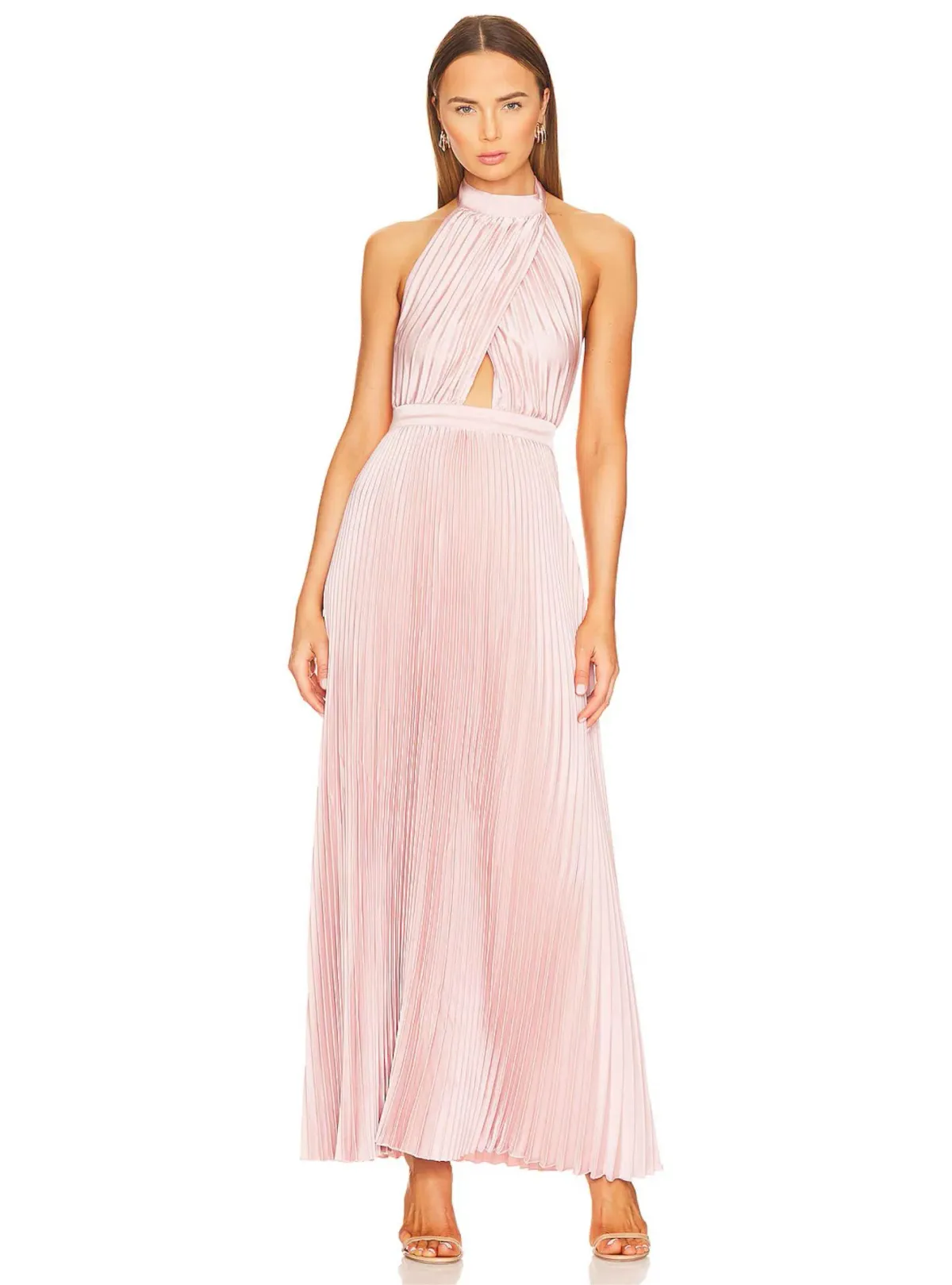 L'Idee Renaissance Split Gown Ballet Pink Size 6 - Image 6