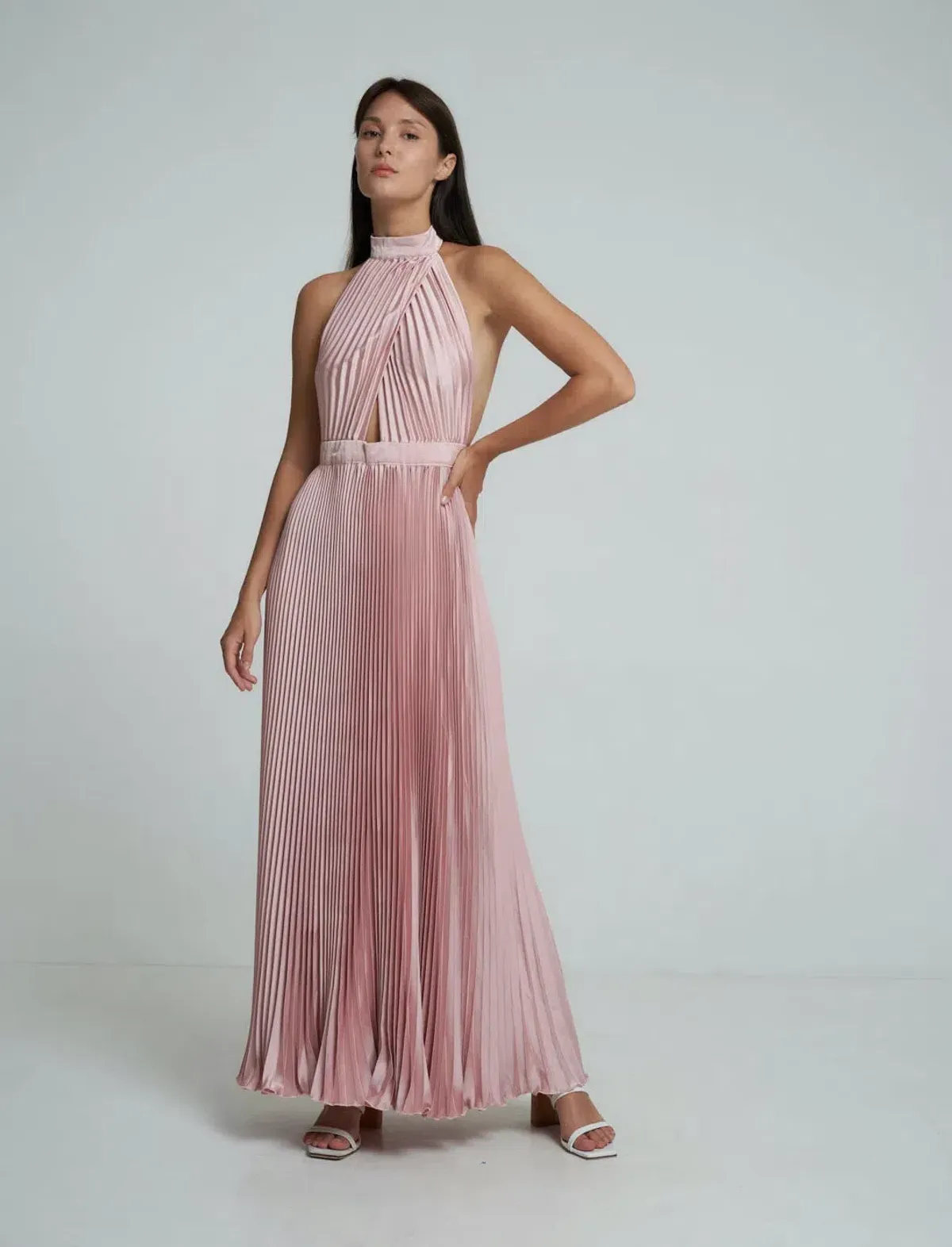 L'Idee Renaissance Split Gown Ballet Pink Size 6 - Image 4