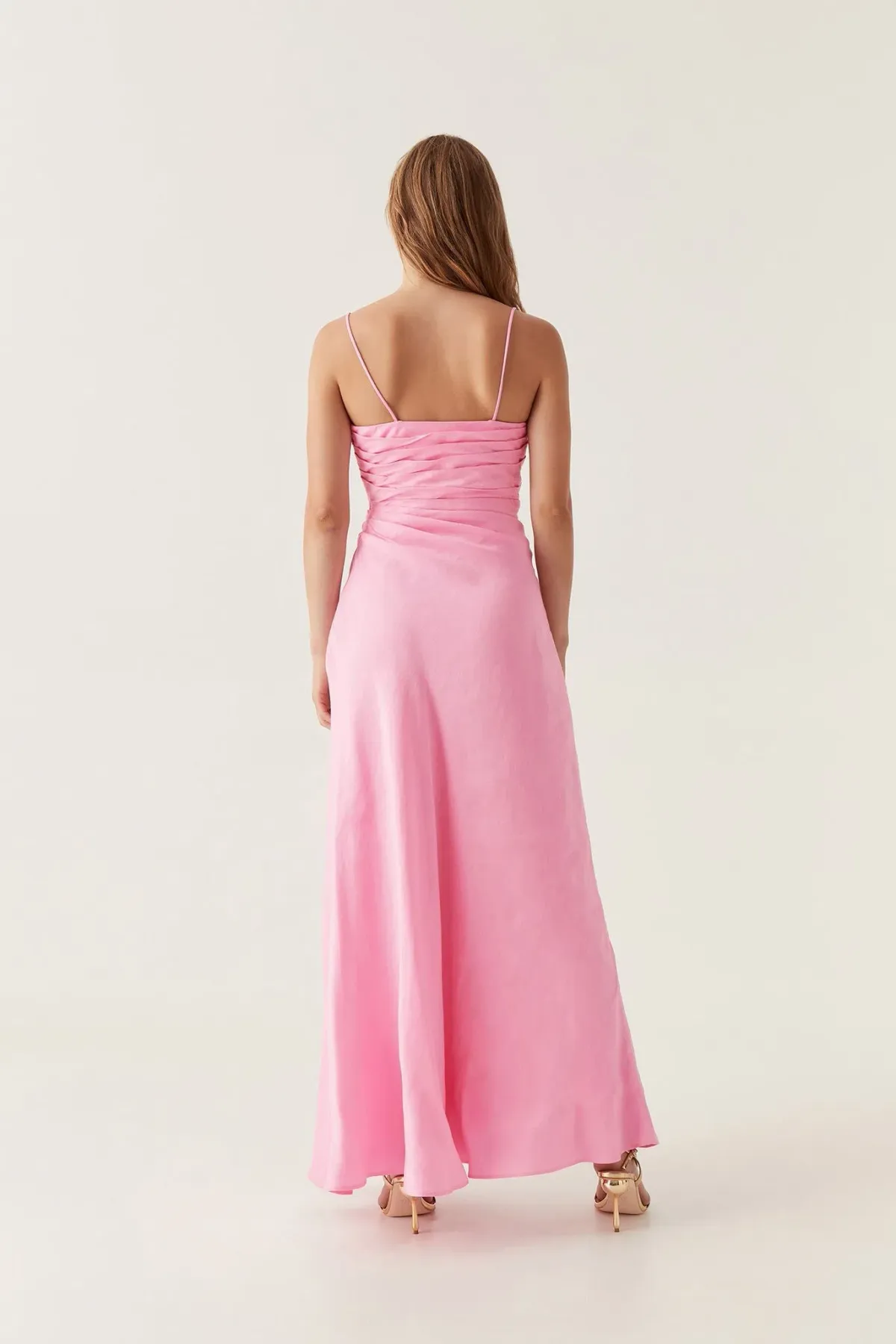 Aje Clarice Draped Maxi Dress Bon Bon Pink Size 6 - Image 2