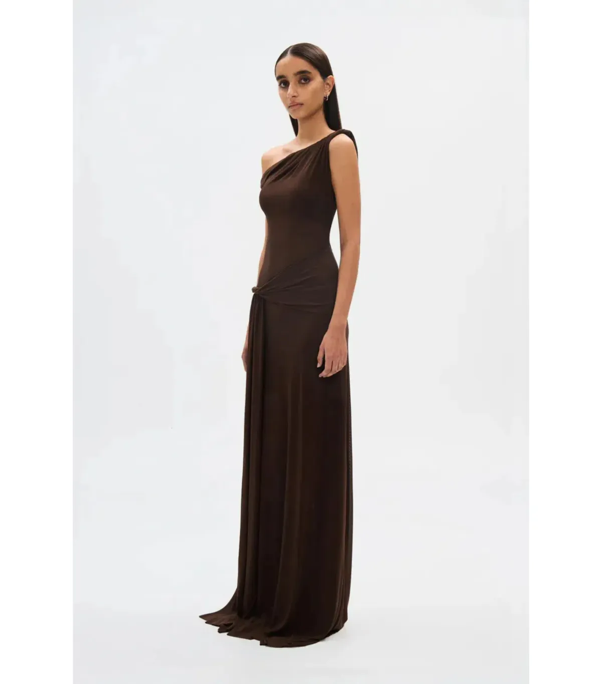 Misha Sisal Mesh Dress Espresso Size 8 - Image 3