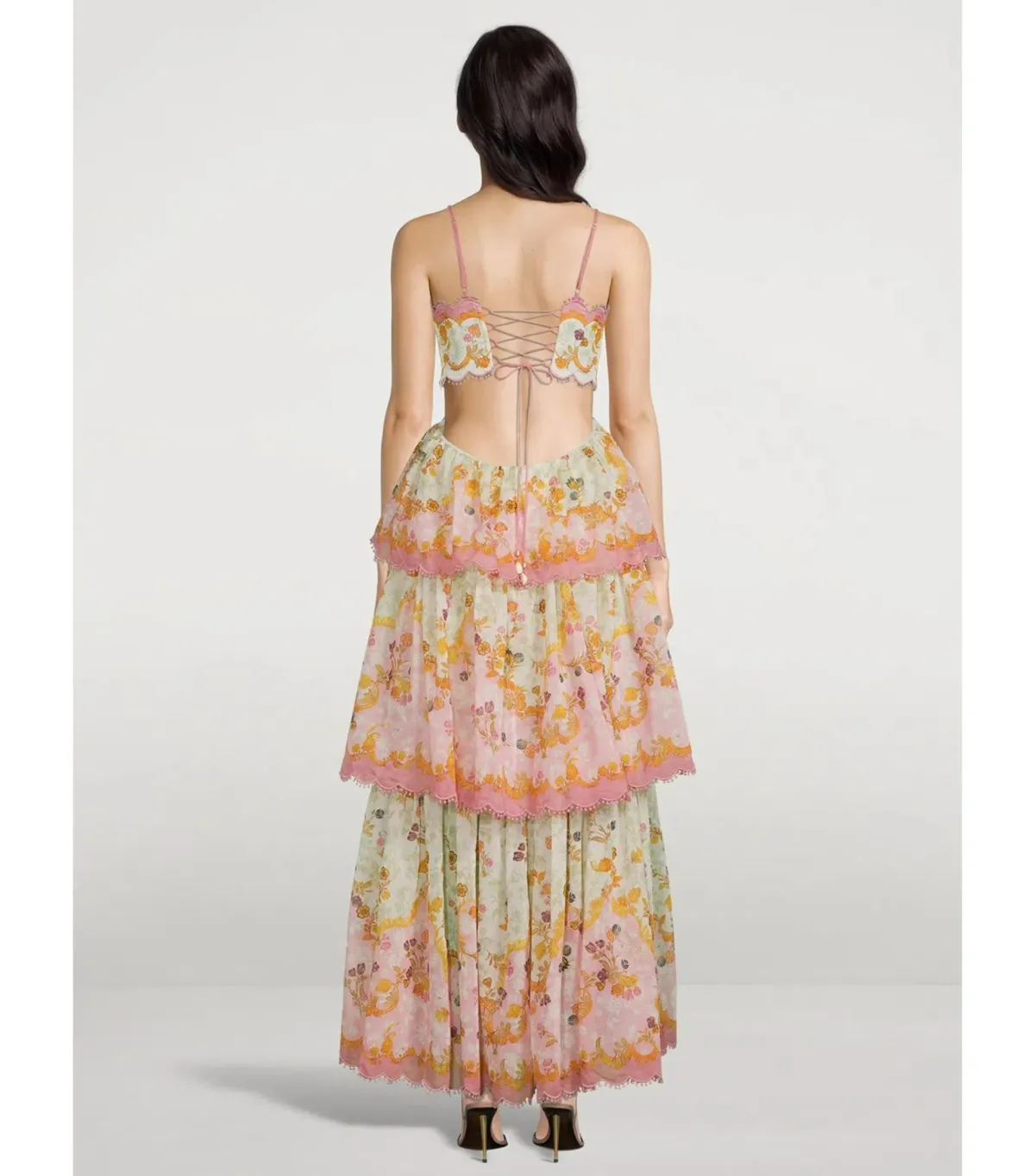 Zimmermann Laurel Frill Midi Dress Floral Size 3 / AU 10-12 - Image 2