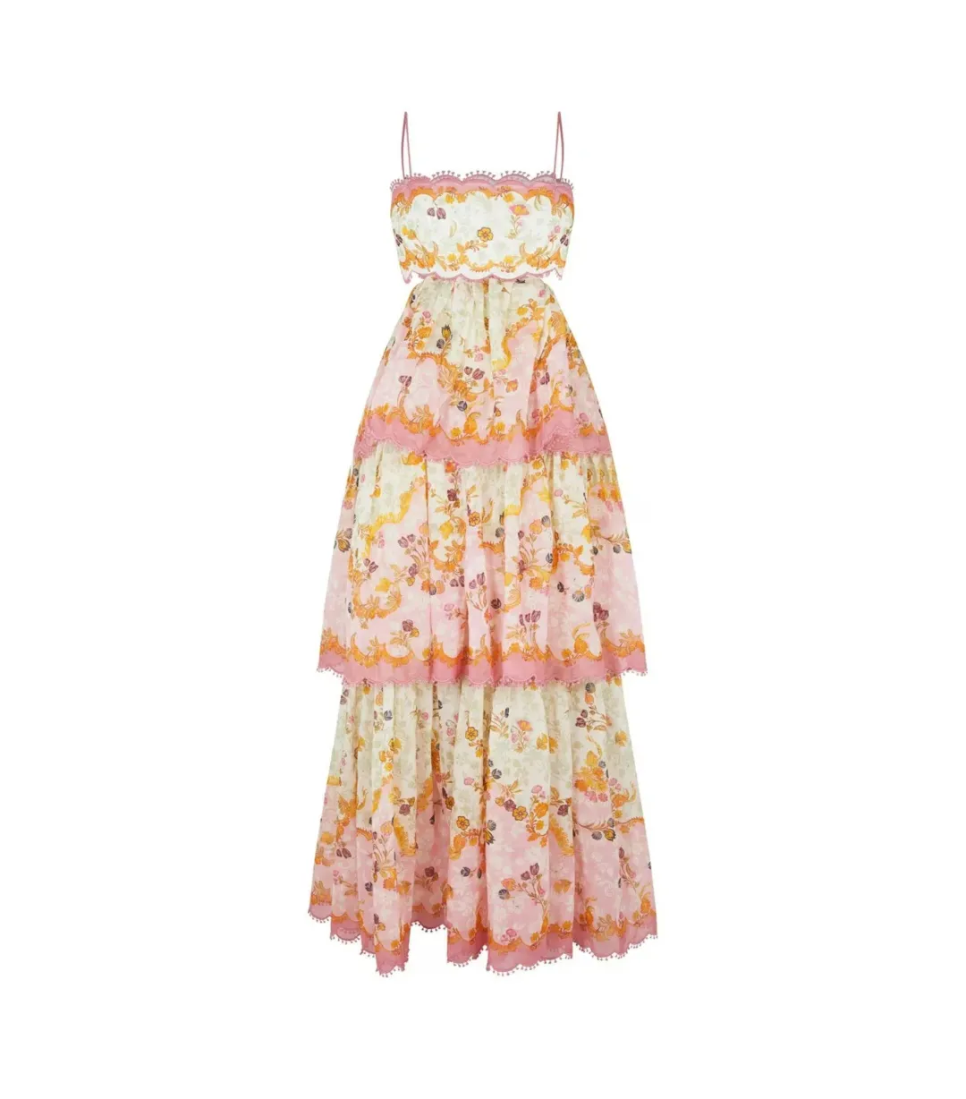 Zimmermann Laurel Frill Midi Dress Floral Size 3 / AU 10-12 for rent on The Volte - main image