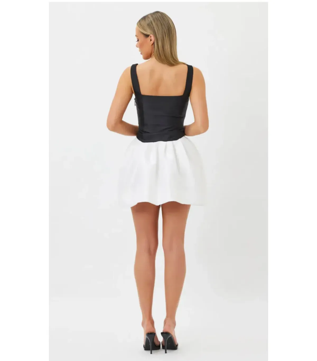 Bianca & Bridgett Alba Mini Dress Black/White Size AU 10 - Image 3