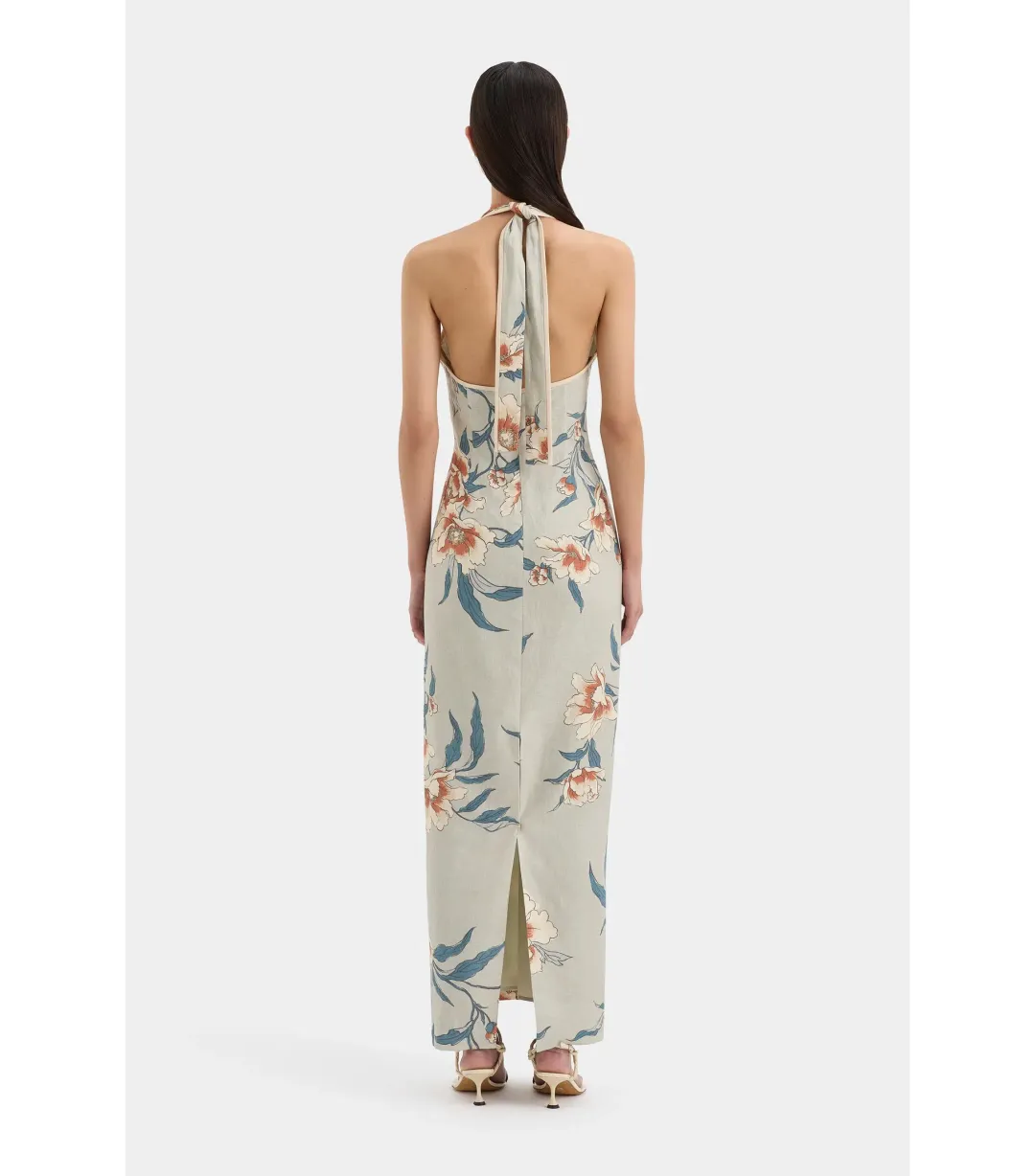 Sir the Label Roisin Halter Midi Dress in Bloom Floral Size 0 / AU 6 for rent on The Volte - main image