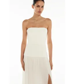 Manning Cartell Double Time Pleat Strapless Dress White Size AU 8 for rent on The Volte - image 3