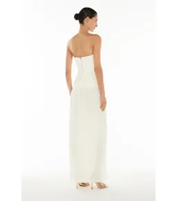 Manning Cartell Double Time Pleat Strapless Dress White Size AU 8 for rent on The Volte - image 4