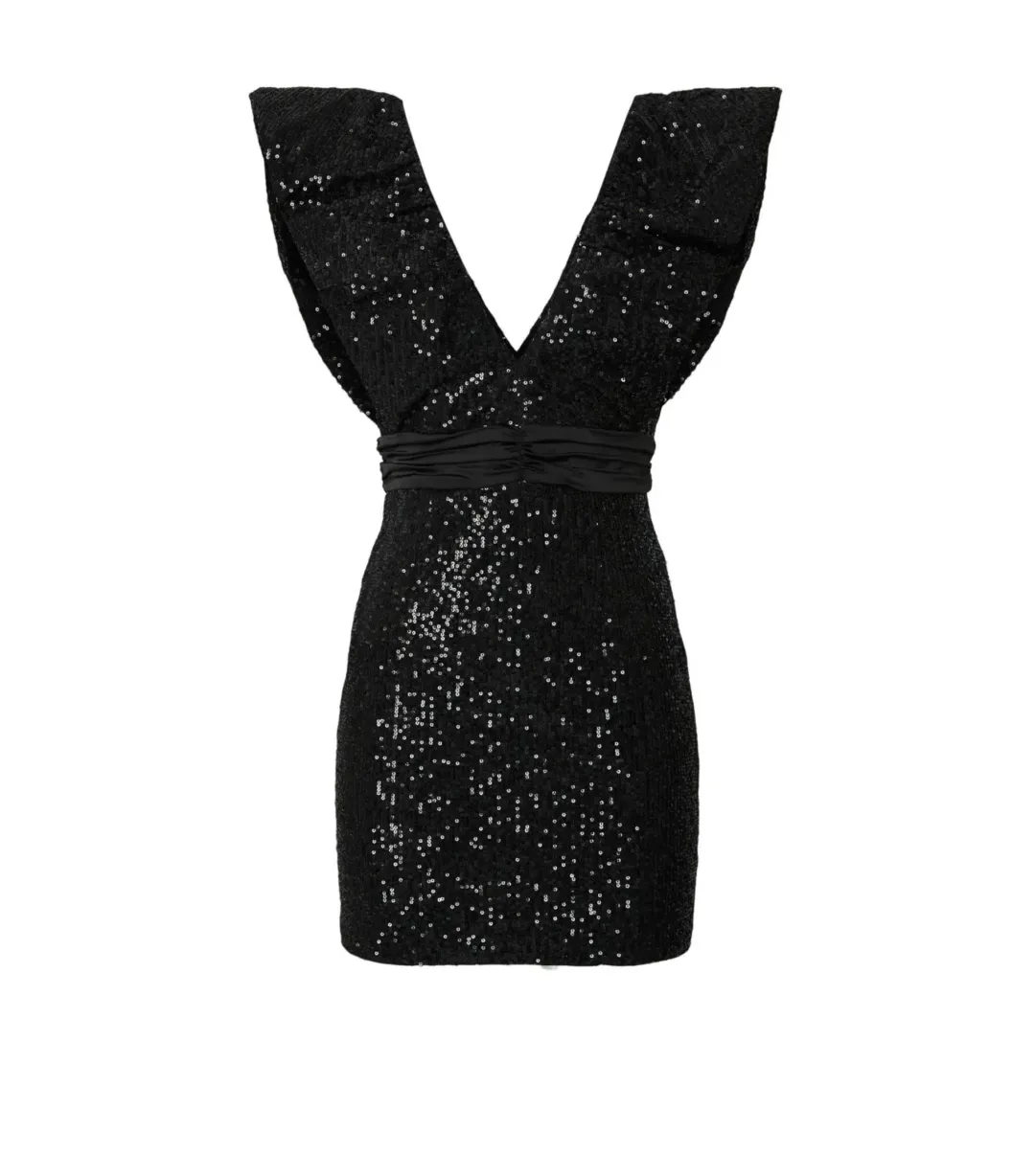 Elle Zeitoune Marla Sequin Mini Dress Black Size XS / AU 6 for rent on The Volte - main image