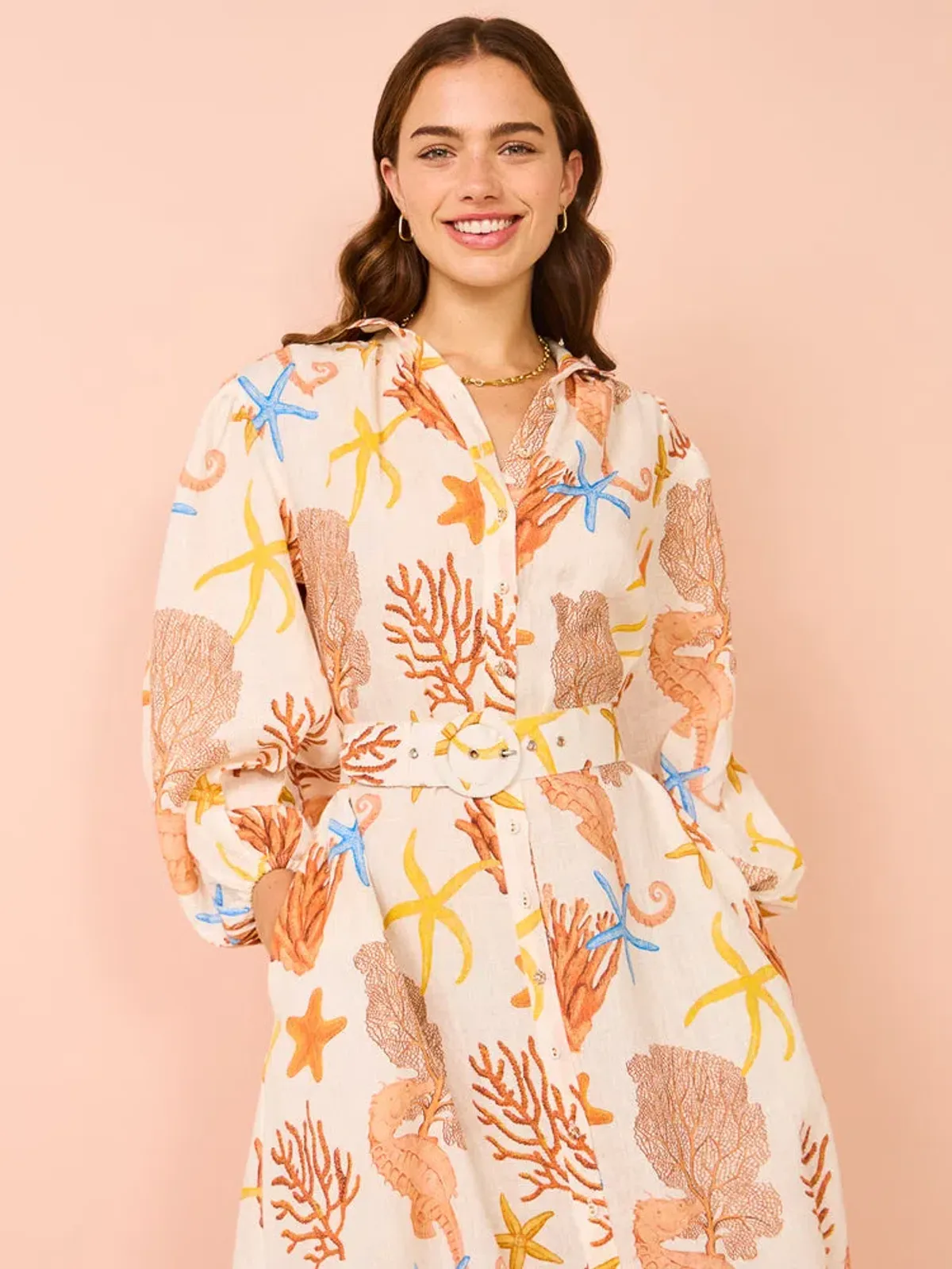 Palm Noosa Noddy Dress In Coral Size 14 - Image 2