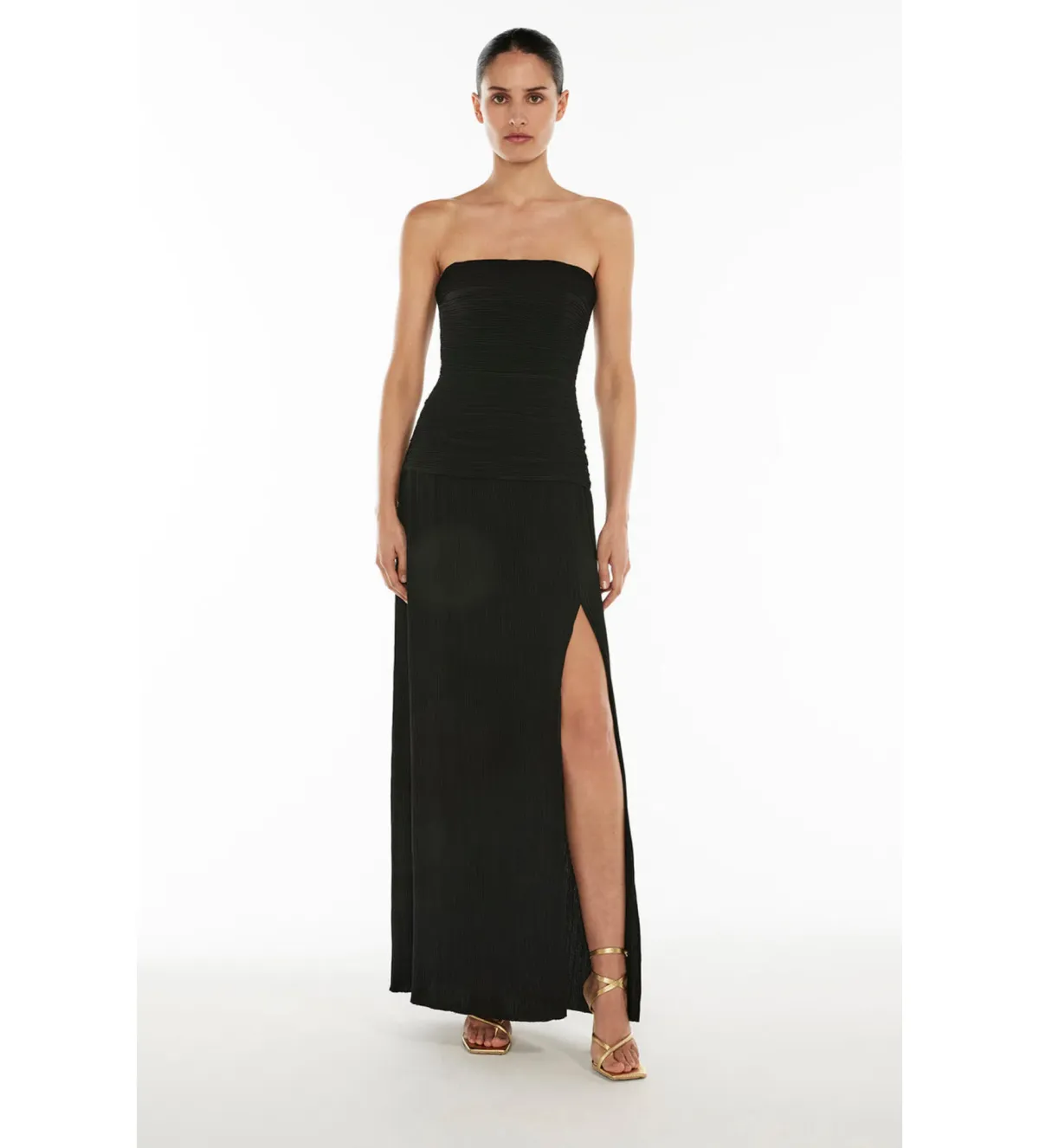 Manning Cartell Double Time Pleat Strapless Black Size 8 - Image 1
