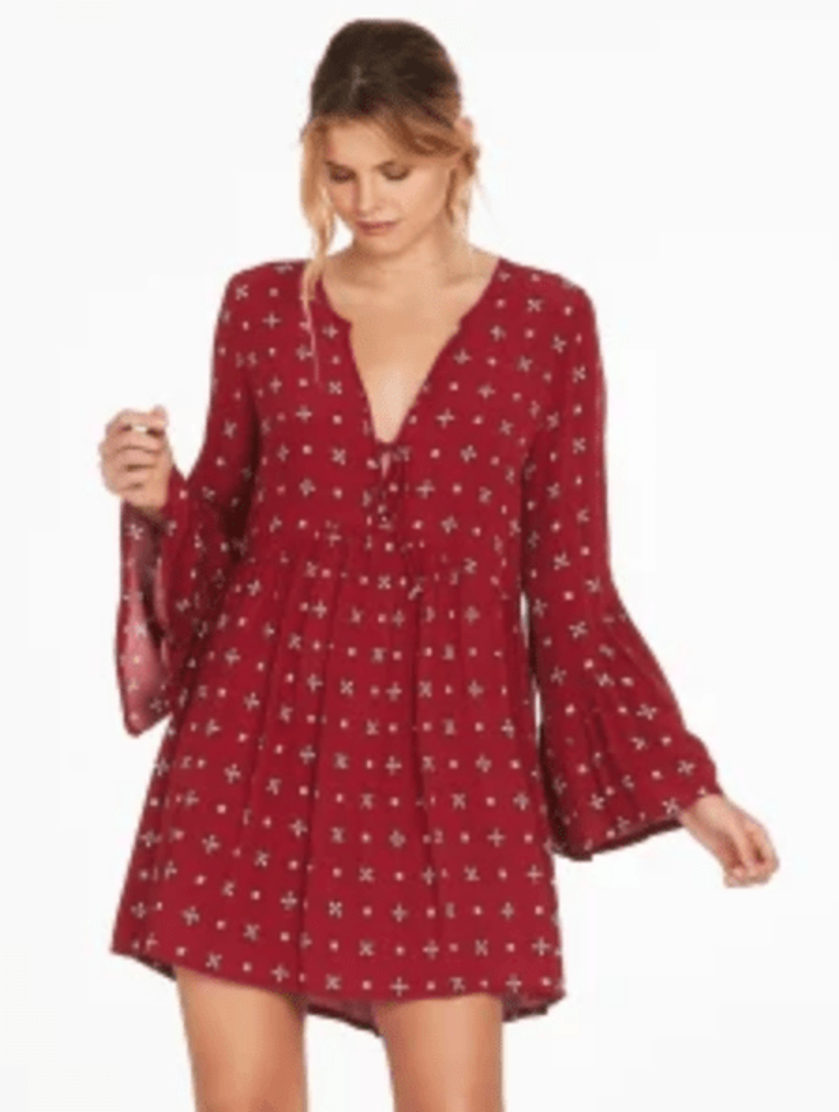 Tigerlily Morisot Dress in Red Size 8 for rent on The Volte - main image
