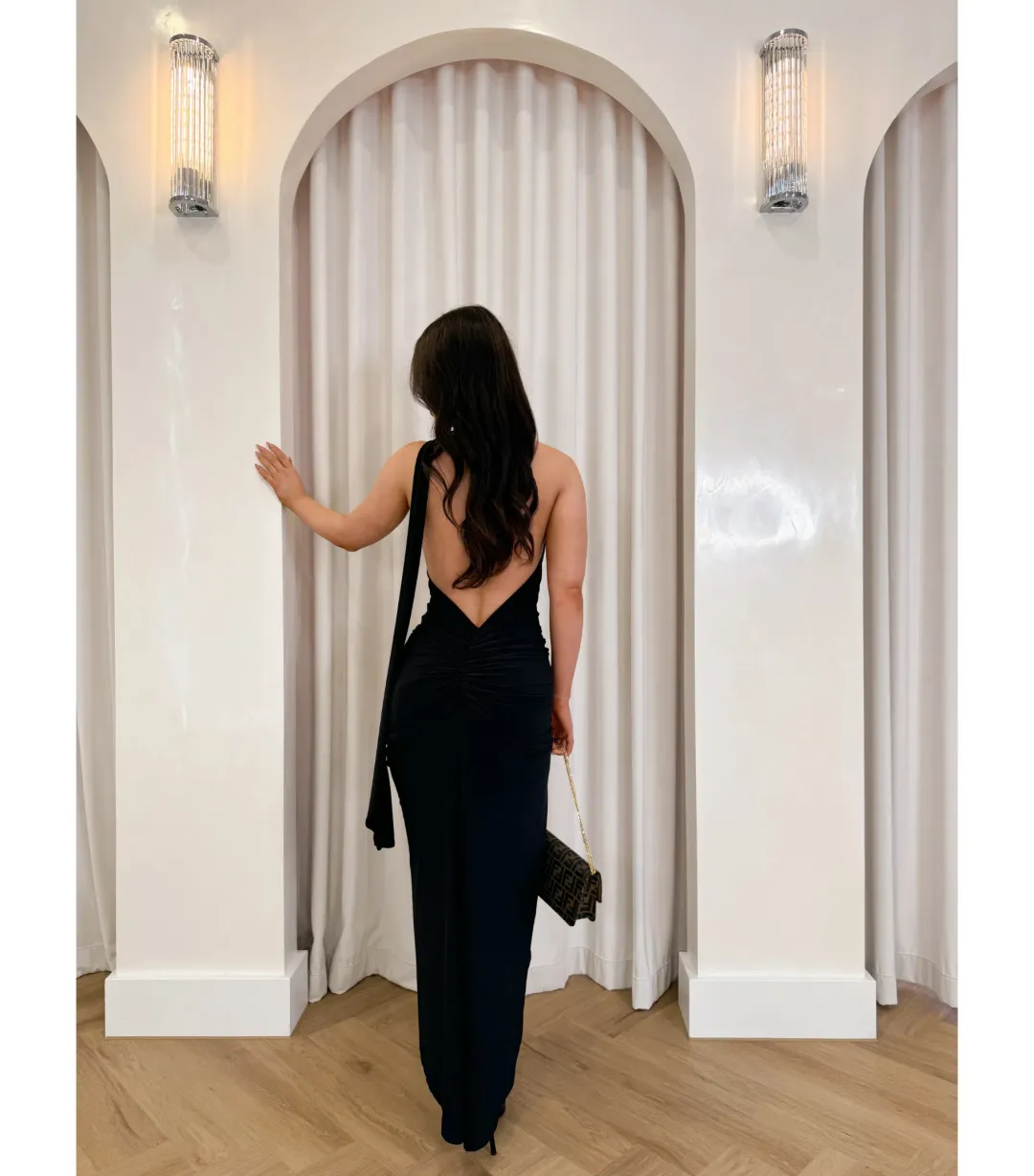 Melani The Label Constantina Dress in Black Size S / AU 8 for rent on The Volte - main image
