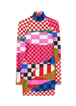 Emilio Pucci Giardino Print Mini Dress Multi Size 10 for rent on The Volte - image 4