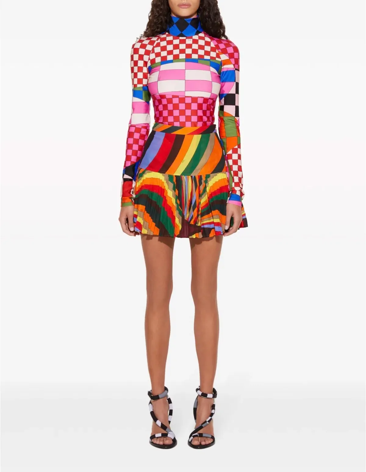 Emilio Pucci Giardino Print Mini Dress Multi Size 10 for rent on The Volte - main image