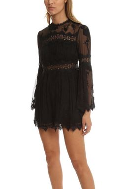 Zimmermann Tropicale Antique Playsuit Black Noir Size 8 for rent on The Volte - image 2