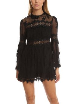 Zimmermann Tropicale Antique Playsuit Black Noir Size 8 for rent on The Volte - image 1
