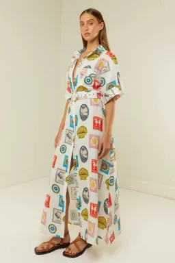 Palm Noosa Memento Maxi Dress in Holiday Stamp Size 8 for rent on The Volte - image 2
