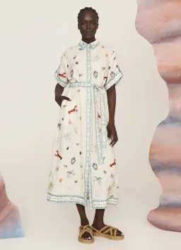 Alemais Sandy Embroidered Shirtdress Print Multi Size 8 for rent on The Volte - image 1