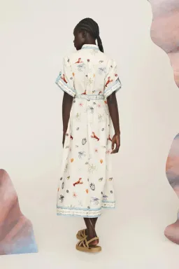 Alemais Sandy Embroidered Shirtdress Print Multi Size 8 for rent on The Volte - image 3