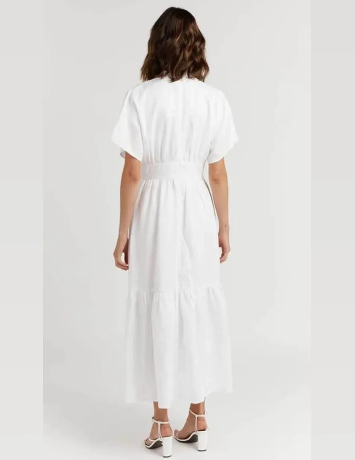 Dissh Elise Midi Dress White Size 12 - Image 3