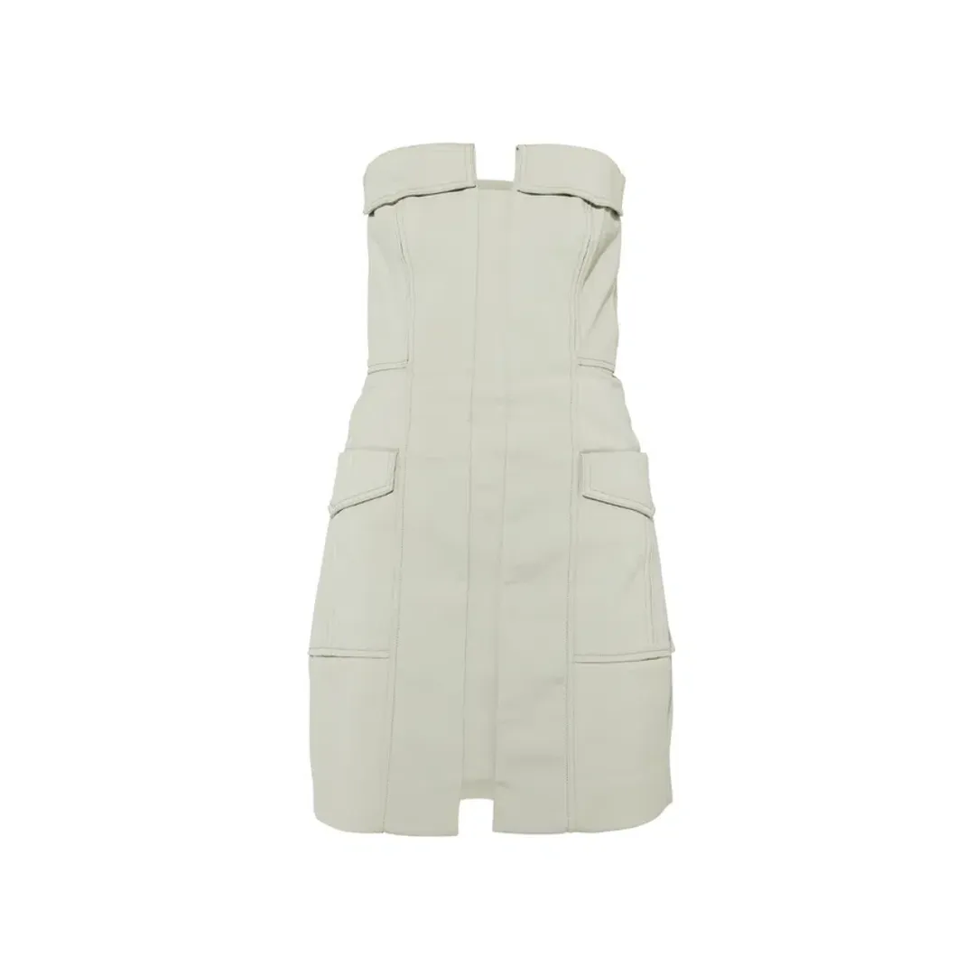 Dion Lee Pocket Bustier Mini Dress Green Size L / AU 12 for rent on The Volte - main image
