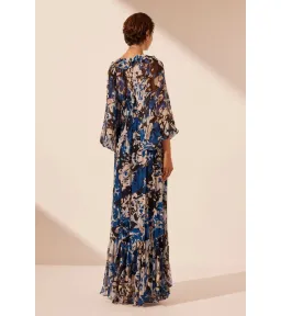 Shona Joy Olea Drawstring Ruffle Maxi Dress Print Size AU 16 for rent on The Volte - image 5
