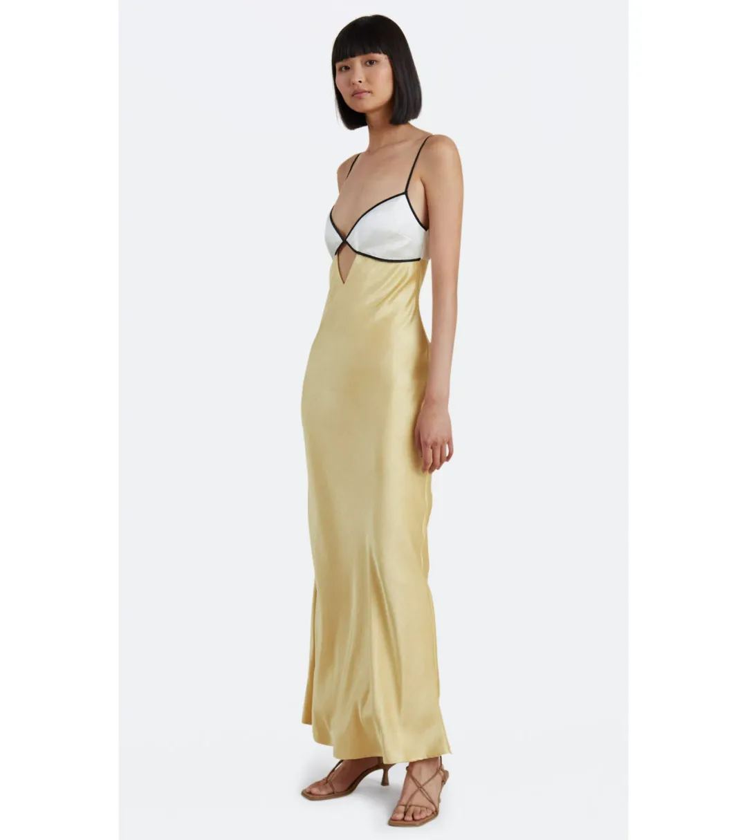 Bec & Bridge Nadia Bustier Maxi Dress Straw/Ivory Size AU 8 for rent on The Volte - main image