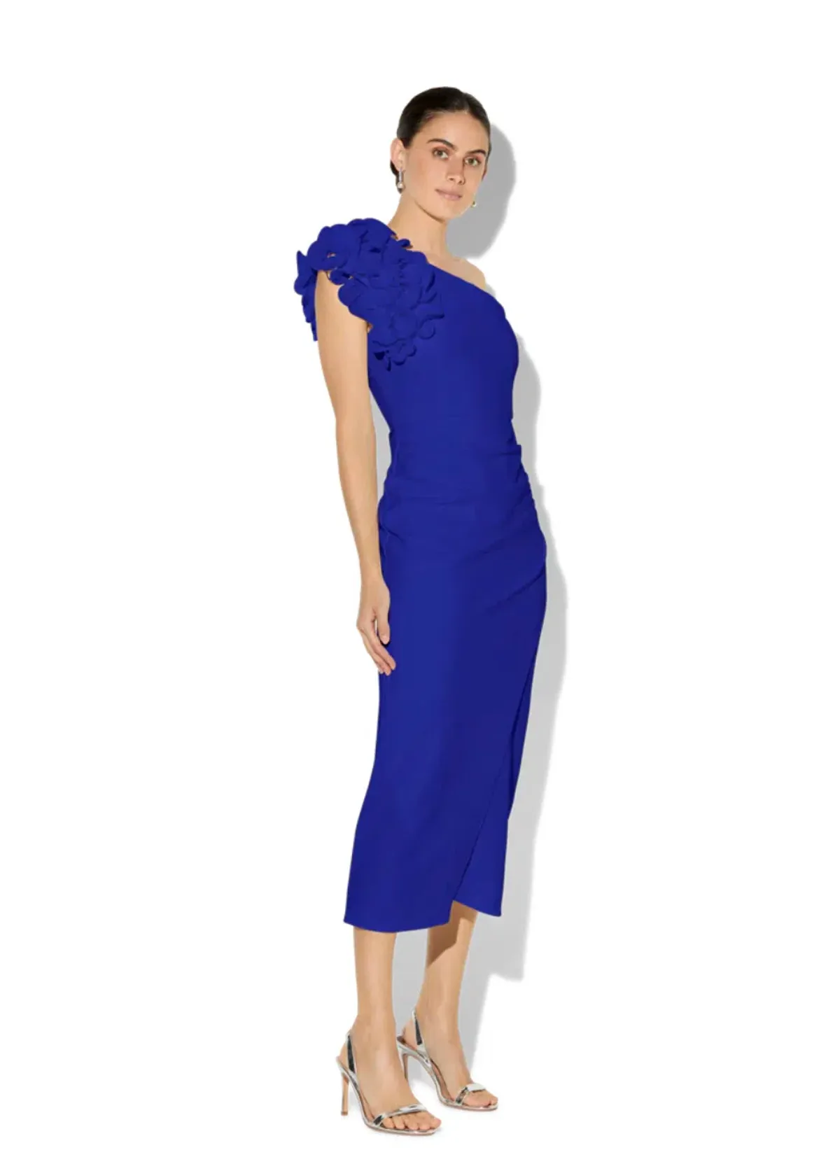 Montique Melody Sapphire One Shoulder Dress Sapphire Blue Size AU 8 - Image 2